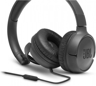 Headphones  JBL T500 Black, On-ear.