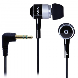 Earphones SVEN E-10 BK / SEB 10 BK - Silver-Black