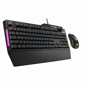 Gaming Keyboard & Mouse Asus TUF K1/M3, Mech-Brane, Spill-resistance, RGB, Wrist rest, Macro, USB