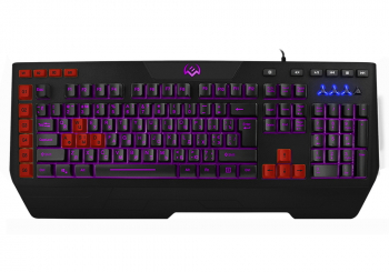 Gaming Keyboard SVEN KB-G9600, Multimedia, 6 G-keys, Macro, 3 color backlight, Wrist rest, USB