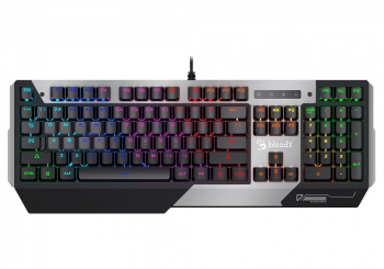 Gaming Keyboard Bloody B865R, Mechanical, Optical switch, RGB, Spill-Resistant, Black/Silver, USB