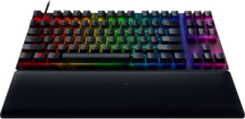 Gaming Keyboard Razer Huntsman V2, TLK, Optical Linear SWl, Wrist Rest, US Layout, USB, Black