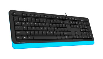 Keyboard A4Tech FK10, Multimedia Hot Keys, Laser Inscribed Keys , Splash Proof, Black/Blue, USB