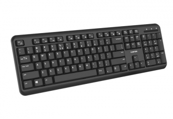 Wireless Keyboard & Mouse Canyon W20, Multimedia, Silent keys, 1xAA/2xAAA, Black