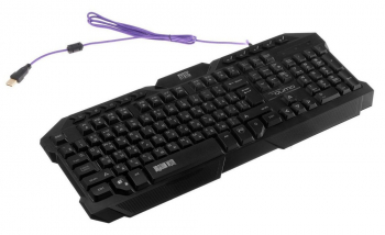 Gaming Keyboard & Mouse & Mouse Pad Qumo Mystic, Fn hotkeys, backlight, Black, USB