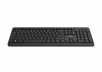 Wireless Keyboard Canyon W20, Multimedia, Fn Keys, Silent keys, Low-force key switches, 2xAAA, Black