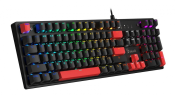 Gaming Keyboard Bloody S510R, Mechanical, BLMS Switch Red, Double-Shot Keycaps, Fire Black, USB