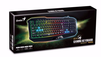 Gaming Keyboard Genius SCORPION K215, Multimedia, Spill-resistant, 7 color backlight, Black, USB