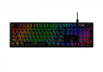Gaming Keyboard HyperX Alloy Origins PBT, Mechanical, Aqua SW, PBT Keycaps, RGB, Aluminum Body, USB