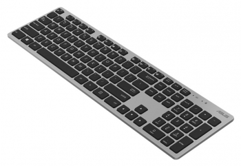 Wireless Keyboard & Mouse Asus W5000, Ultra-thin, Metal-like finish, Silent, 1xAA/2xAAA, Grey