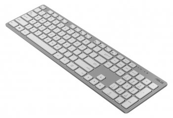 Wireless Keyboard & Mouse Asus W5000, Ultra-thin, Metal-like finish, Silent, 1xAA/2xAAA, White