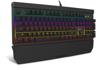Gaming Keyboard SVEN KB-G9500, Mech-Brane,  Macro, Backlight, 12 Fn keys, Wrist rest, Black, USB