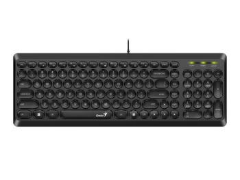 Keyboard Genius SlimStar Q200, 12 Fn Keys, Low-profile, Slim Round Key, Quiet typin, 1.5m, USB, EN/R