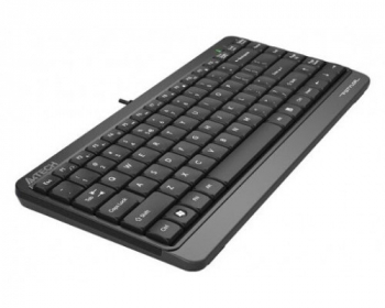 Keyboard A4Tech FK11, Compact, 12Fn Keys, Laser Engraving, Splash Proof, USB, 1.5m, EN/RU/RO, Black/