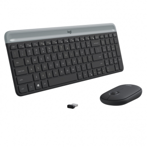 Wireless Keyboard & Mouse Logitech MK470, Compact, Ultra-thin, Scissor keys, Quiet typing, 1000dpi, 