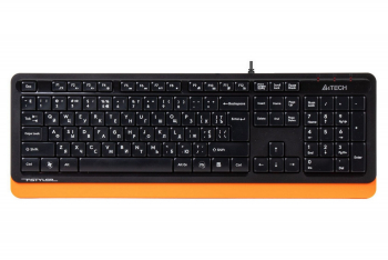 Keyboard A4Tech FK10, Multimedia Hot Keys, Laser Inscribed Keys , Splash Proof, 1.5m, USB, EN/RU/RO,