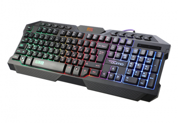 Gaming Keyboard & Mouse & Mouse Pad Qumo Mystic, Fn hotkeys, backlight, Black, USB