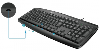 Keyboard & Mouse Genius Smart KM-200, Customizable Fn keys, Spill resistant, Black, USB