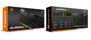 Gaming Keyboard Cougar Aurora S, Carbonlike Surface, 8-Effect Multicolour Backlight, EN, USB