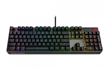 Gaming Keyboard Asus Strix Scope RX, Optical, for FPS, Aura Sync RGB, IP56, USB 2.0 passthrough, USB