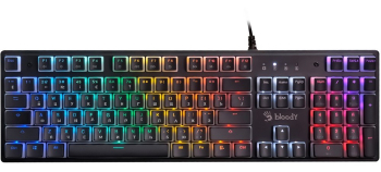 Gaming Keyboard Bloody S510R, Mechanical, BLMS Switch Red, Double-Shot Keycaps, Pudding Black, USB