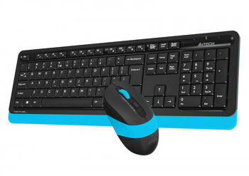 Wireless Keyboard & Mouse A4Tech FG1010, 12 Fn Keys, Laser Engraving, Splash Proof, 1200-2000dpi, 4 