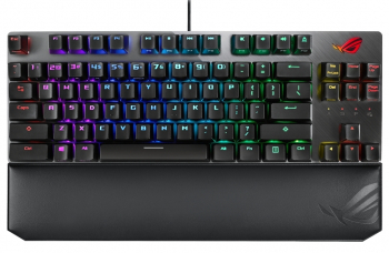Gaming Keyboard Asus ROG Strix Scope TKL, Mechanical, Cherry MX Silent Red, Aluminum, Aura Sync, USB