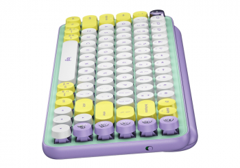 Wireless Keyboard Logitech POP Keys, Mechanical, Compact design, F- keys, Emoji Keys, 2xAAA, 2.4Ghz+