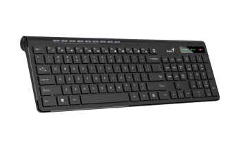 Wireless Keyboard Genius SlimStar 7230, Multimedia, 12 Fn Keys, Chocolate keys, Battery indicator, 1