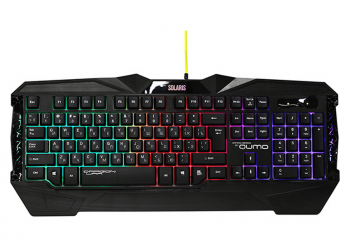 Gaming Keyboard & Mouse & Mouse Pad Qumo Solaris, Anti Ghosting, Backligh, Black, USB