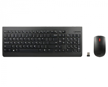 Keyboard & Mouse Lenovo Essential, Thin profile, Spill-resistant, Quiet keys, Durable, Black, USB 