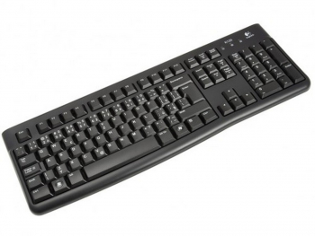 Keyboard Logitech K120 Retail, Thin profile, Quiet typing, Spill-resistant, Black, USB