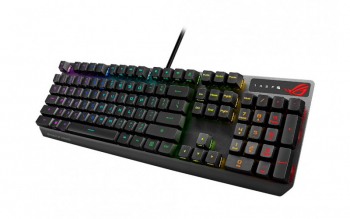 Gaming Keyboard Asus Strix Scope RX, Optical, for FPS, Aura Sync RGB, IP56, USB 2.0 passthrough, USB
