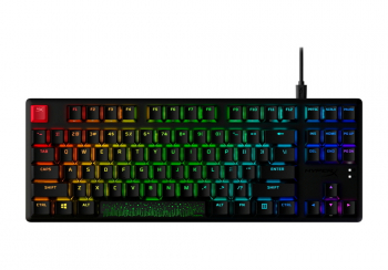 Gaming Keyboard HyperX Alloy Origins PBT, Mechanical, Red SW, PBT Keycaps, RGB, Aluminum Body, USB