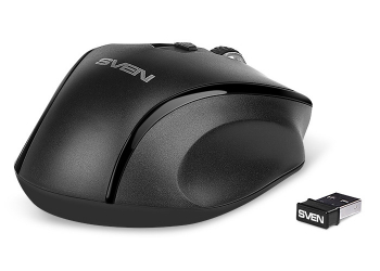 Wireless Keyboard & Mouse SVEN Comfort 3500, Multimedia, Nano rec., 2.4GHz, 2xAAA/1xA, Black