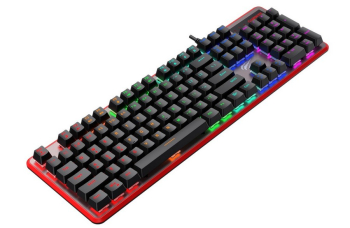 Gaming Keyboard Havit KB870L, Mechanical, Metal Plate, Blue SW, RGB, Win Lock, 26-Anti-Ghosting, 104