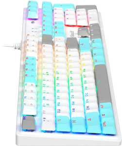 Gaming Keyboard Bloody S510R, Mechanical, BLMS Switch Red, Double-Shot Keycaps, White, USB