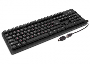 Keyboard SVEN Standard 301, Traditional layout, Splash proof, Calculator key, Black, USB+PS/2
