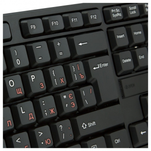 Wireless Keyboard SVEN KB-C2200W, Fullsize layout, Splash proof, Fn key, Nano rec., 2.4GHz, Black