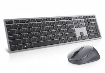 Wireless Keyboard & Mouse Dell KM7321W, Well-crafted design, 2.4Ghz/BT, Russian, Titan Grey