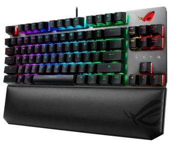 Gaming Keyboard Asus ROG Strix Scope TKL, Mechanical, Cherry MX Silent Red, Aluminum, Aura Sync, USB