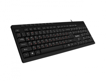 Keyboard SVEN KB-C3010, Multimedia, Splash proof, Black, USB