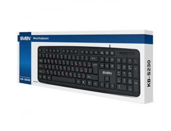 Keyboard SVEN KB-S230, Splash proof, Black, USB