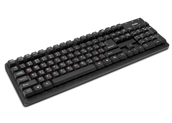 Keyboard SVEN Standard 301, Traditional layout, Splash proof, Calculator key, Black, USB+PS/2