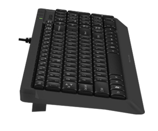 Keyboard A4Tech FK15, Full-Size Compact Design, 12 Fn keys, Laser Engraving, Splash Proof, 1.5m, USB