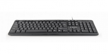 Keyboard Gembird KB-U-103-RU, Standard, Full size, Silent, Black, USB