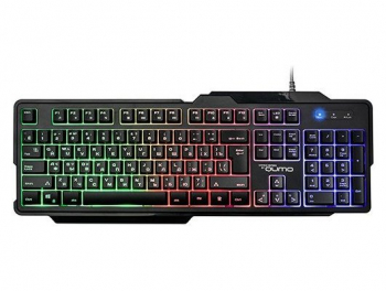 Gaming Keyboard Qumo Cobra, 12 Fn keys, Metal plate, Backlight, Black, USB