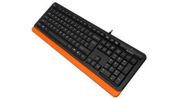 Keyboard A4Tech FK10, Multimedia Hot Keys, Laser Inscribed Keys , Splash Proof, 1.5m, USB, EN/RU/RO,