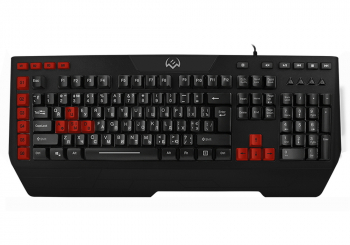 Gaming Keyboard SVEN KB-G9600, Multimedia, 6 G-keys, Macro, 3 color backlight, Wrist rest, USB