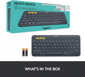 Wireless Keyboard Logitech K380 Multi-Device, Compact, Slim, Low-profile, Quiet typing, F-keys, 2xAA